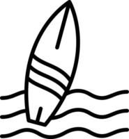 Surfboard Line Icon vector