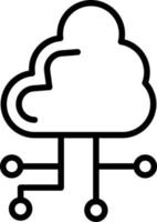 icono de tecnología en la nube vector