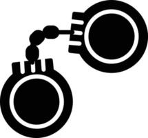 Handcuffs Glyph Icon vector