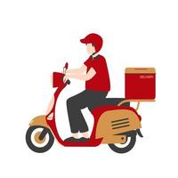 Hand drawn delivery man courier set collection vector