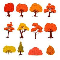 Autumn tree vector set collection