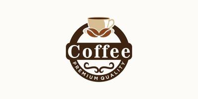 Coffee icon logo design inspiration for cafe or restaurant with creative modern concept vector