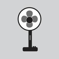 fan for summer air wind cool fan with blades and buttons vector icon