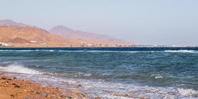 panorama view from the height of the mountains range  to the red sea photo