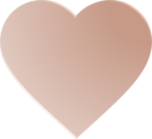 Brown Gradient Heart, Gradient Heart Button png