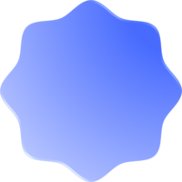 círculo ondulado gradiente azul, botão de círculo ondulado png