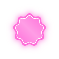 neon rosa vågig cirkel baner, neon vågig cirkel png