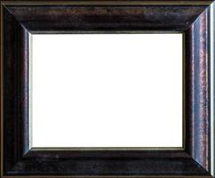 classical vintage wooden frame with copy space without passe-partout isolated inside photo