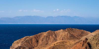panorama view from the height of the mountains range  to the red sea photo