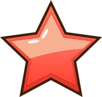 botón de estrella roja de dibujos animados png