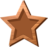 Game Button Wooden Star With Hole png
