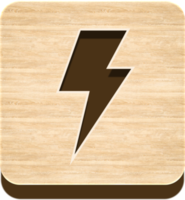 Wooden Electric Power Button, Wooden Icon png