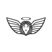 ángel diosa mujer con alas vector