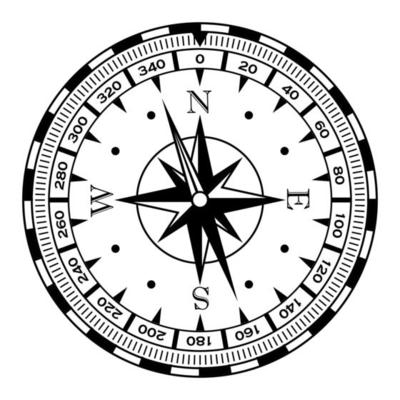 Rose of winds and compass