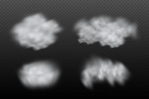 Vector illustration clouds and dust.