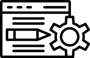 icono de línea de aprendizaje electrónico vector