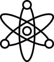Atom Line Icon vector