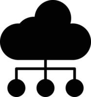 Cloud Computing Glyph Icon vector