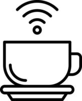 icono de línea wifi vector