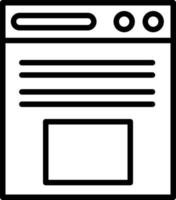 Web Browser Line Icon vector