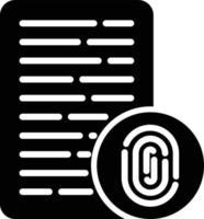 Fingerprint Glyph Icon vector
