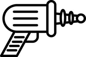 Space Gun Line Icon vector