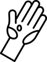Dirty Hand Line Icon vector