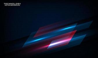 3D blue red techno abstract background overlap layer on dark space with motion blur tech style decoration. Graphic design element speed concept for banner, flyer, card, brochure cover, or landing page vector