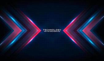 3D blue red techno abstract background overlap layer on dark space with motion blur tech style decoration. Graphic design element speed concept for banner, flyer, card, brochure cover, or landing page vector