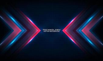 3D blue red techno abstract background overlap layer on dark space with motion blur tech style decoration. Graphic design element speed concept for banner, flyer, card, brochure cover, or landing page vector