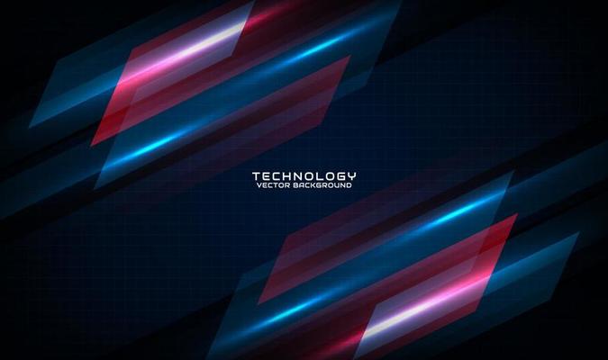 3D blue red techno abstract background overlap layer on dark space with motion blur tech style decoration. Graphic design element speed concept for banner, flyer, card, brochure cover, or landing page