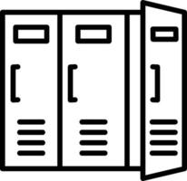 Locker Line Icon vector