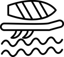 Surfboard Line Icon vector