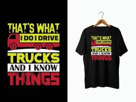 diseño de camiseta de camión vector