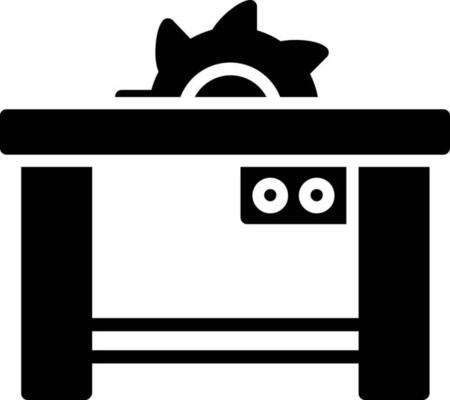 Table Saw Glyph Icon
