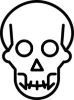 Skull Line Icon vector