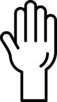 Hand Line Icon vector
