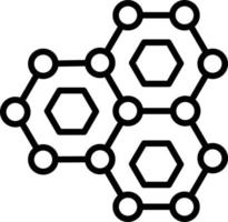 Molecule Line Icon vector