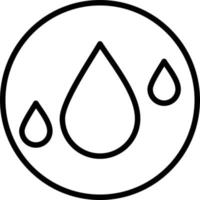 Drops Line Icon vector