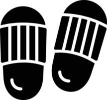 Slippers Glyph Icon vector