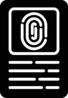 Fingerprint Glyph Icon vector