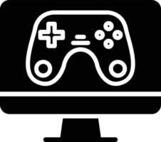 Online Game Glyph Icon vector