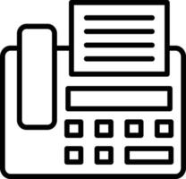 Fax Machine Line Icon vector