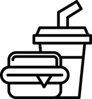 Fast Food Line Icon vector