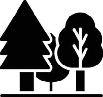 icono de glifo de bosque vector