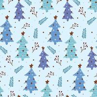 Christmas background with Christmas trees and branches. vector