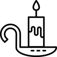 Candle Line Icon vector