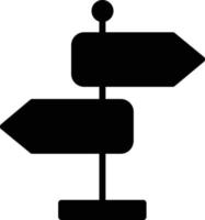 Signpost Glyph Icon vector