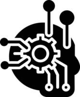 Artificial Intelligence Glyph Icon vector