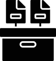 Storage Box Glyph Icon vector